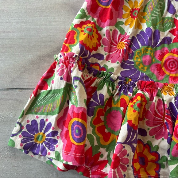 Mini Boden Colorful Elastic Waist Floral Skirt - Picture 3 of 3